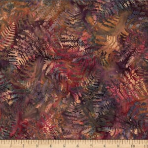 an image of batik fabric with a fern pattern