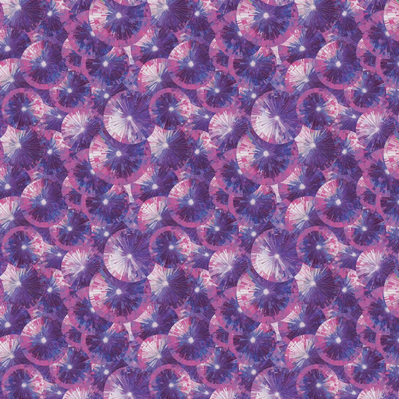 Camelot Fabrics - Kaleidoscope - Stained Glass Umbrellas - 16250201-03 Purple