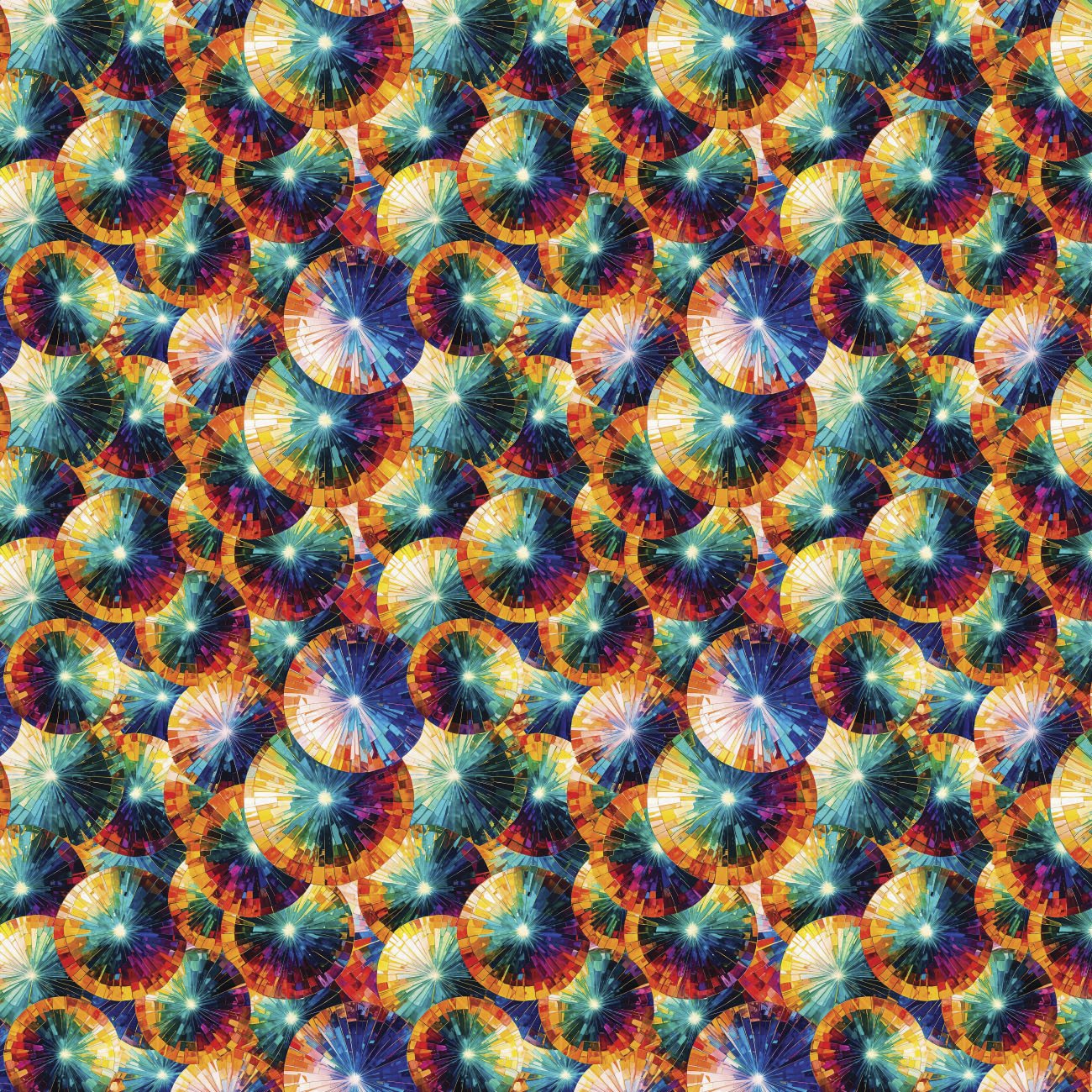 Camelot Fabrics - Kaleidoscope - Stained Glass Umbrellas - 16250201-01 Multi