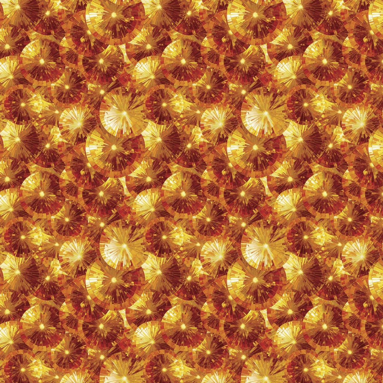 Camelot Fabrics - Kaleidoscope - Stained Glass Umbrellas - 16250201-04 Orange
