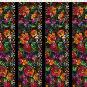In The Beginning Fabrics - Dear Clara - Border - 1DCL-1 Black