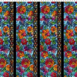In The Beginning Fabrics - Dear Clara - Border - 1DCL-2 Blue