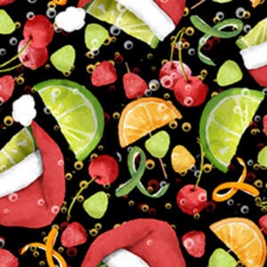 3 Wishes - Happy Alcoholidays - 24570-BLK-CTN-D Santa's Fruit Fiesta