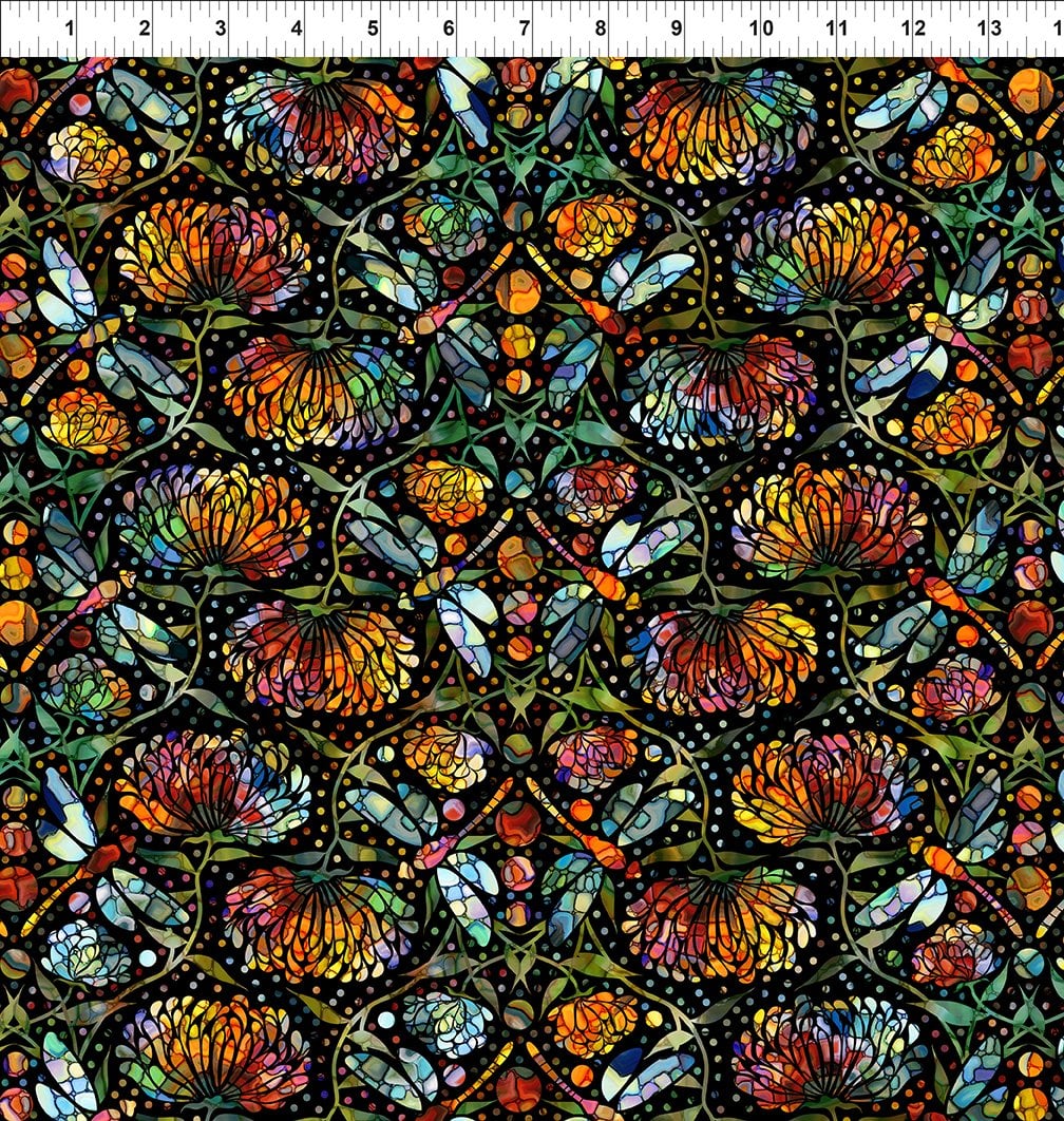 In The Beginning Fabrics - Dear Clara - Dragonflies - 2DCL-1 Multi