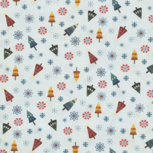 Henry Glass & Co - Nordic Holiday Village - Trees - 3608-17 Light Blue