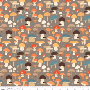 Riley Blake - Secret Garden - Mushrooms - C18041 Chestnut