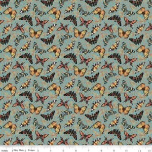 Riley Blake - Secret Garden - Moths - C18042 Wedgewood