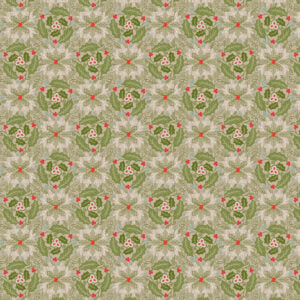 Lewis & Irene UK - Celtic Christmas - Festive Celtic Leaves - C133B Green