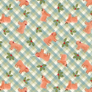 Lewis & Irene UK - Celtic Christmas - Gingham - C135B Icy Meadow