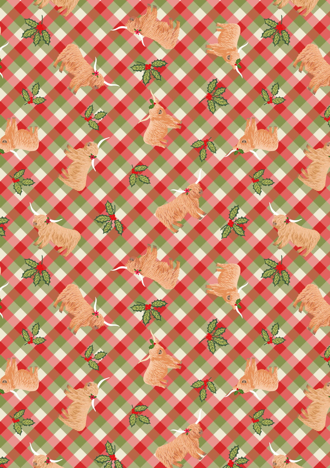 Lewis & Irene UK - Celtic Christmas - Gingham - C135C Festive