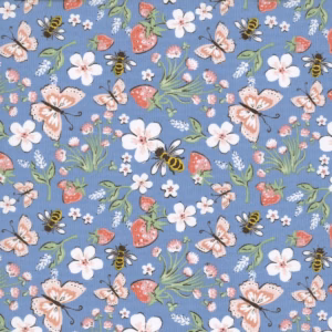 Poppie Cotton - Homegrown Preserves - Honeybee Meadow - HG26801 Blue
