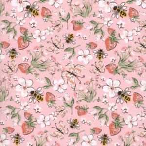 Poppie Cotton - Homegrown Preserves - Honeybee Meadow - HG26803 Pink